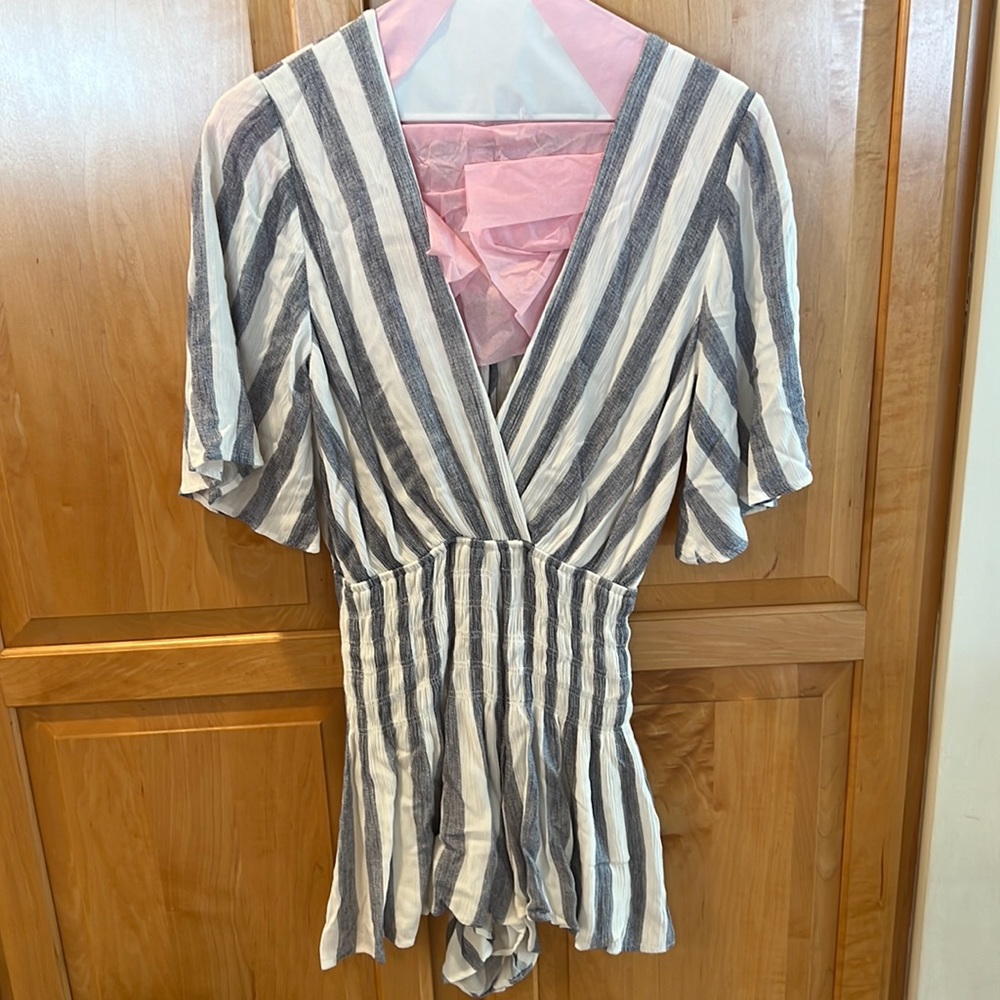 Beautiful striped romper!